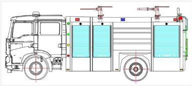 重汽豪沃T5G干粉泡沫聯(lián)用消防車結(jié)構(gòu)圖 重汽豪沃T5G干粉泡沫聯(lián)用消防車結(jié)構(gòu)圖
